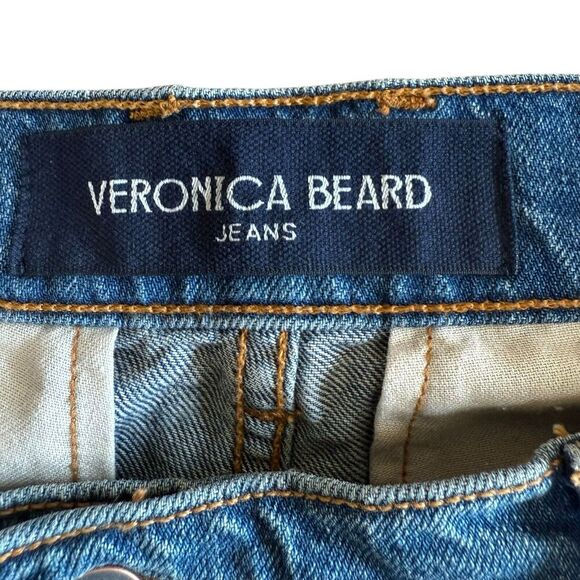 Veronica Beard Mia Wide Leg Trouser High Rise Sz 30 Blue Flare Boho Hippie - Picture 5 of 12